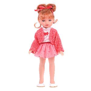 2591 Кукла девочка Кармен в красном, 33 см, виниловая из винила