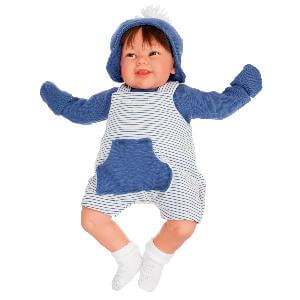 2005 Кукла Кристиан в голубом озвученная (мама, папа, смех), 52 см