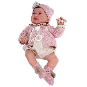 33006 Кукла малышка Елена в розовом, 40 см, мягконабивная