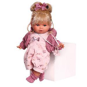 13144-1 Кукла озвученная Мариселла в комбинезоне, 30 см, плачет, мягконабивная