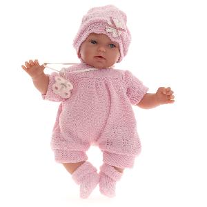 17089 Кукла шарнирная Лючия в розовом, 29 см, мягконабивная