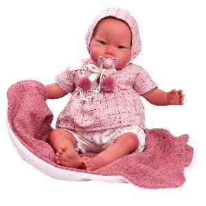 81171 Кукла реборн Эмилия в розовом, 52 см, мягконабивная