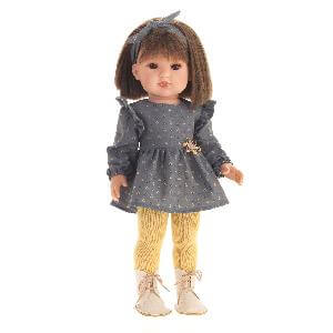 28009 Кукла девочка Белла в синем, 45 см, виниловая