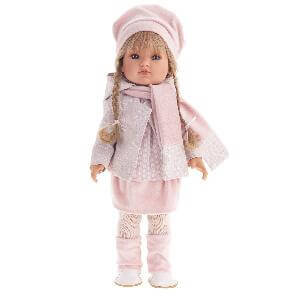 28017 Кукла девочка Эстефания в розовом, 45 см, виниловая