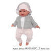 91033-10 Комплект одежды для кукол 33 см, серая куртка, кофта, ползунки, шапка