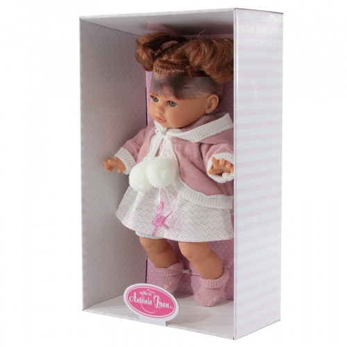 1332P Кукла озвученная Ника в розовом, 30 см, плачет, мягконабивная