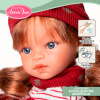 25298 Кукла девочка Эльвира в красном кэжуал образе, 33 см, виниловая