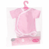 91046-13 Одежда для кукол и пупсов 40 - 45 см, боди розовое в горошек, подгузник / памперс