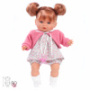 1333P Кукла озвученная Монси в розовом, 30 см, плачет, мягконабивная