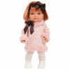 2268P Кукла модель Констация в платье в горошек, 38 см, виниловая из винила