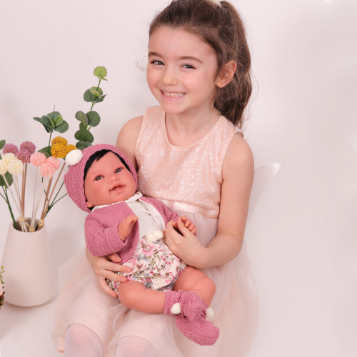 33069 Кукла малышка Сэнди в розовом, 40 см, мягконабивная