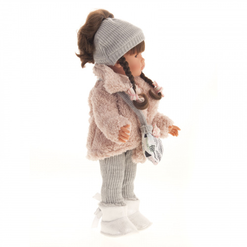 28120 Кукла девочка Фанни в сером, 45 см, виниловая