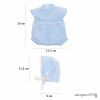 91033-3 Комплект одежды для кукол 33 см, голубое боди-комбинезон, шапка
