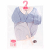91042-36 Одежда для кукол и пупсов 40 - 45 см, жакет голубой, боди-комбинезон, чепчик