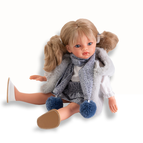 25297 Кукла девочка Ракель в сером, 33 см, виниловая