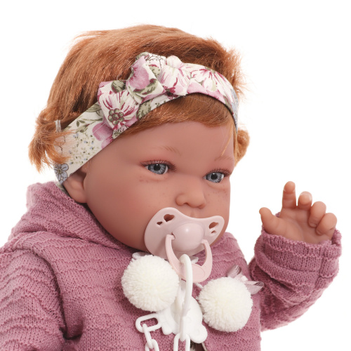 3370P Кукла малышка Саманта в розовом, 40 см, мягконабивная
