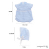91033-3_S20 Комплект одежды для кукол 33 см, голубое боди-комбинезон, шапка
