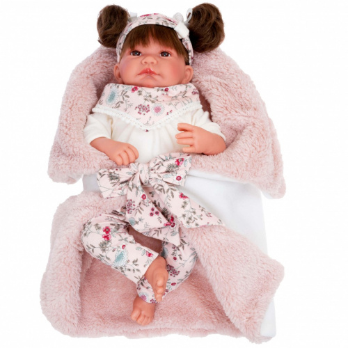 3310 Кукла младенец Сильвия в розовом, 40 см, мягконабивная