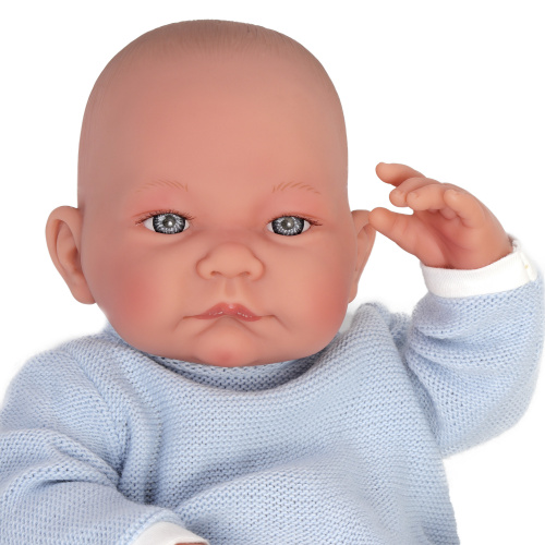 5079 Кукла пупс Мио в голубом, 42 см, виниловая