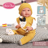 33234 Кукла младенец Пипо в жёлтом, 42 см, мягконабивная