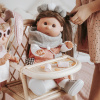 23308 Кукла девочка Ирис в серо-розовом, 38 см, виниловая