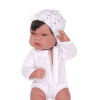 91033-35 Одежда для кукол и пупсов 30 - 35 см, боди белое, ползунки и шапка с принтом, трикотаж